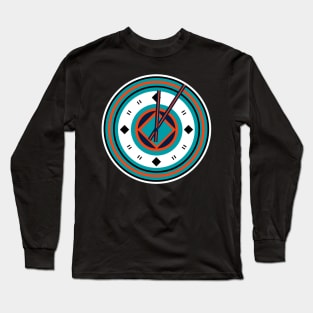 Teal Monster Clock v.2 Long Sleeve T-Shirt